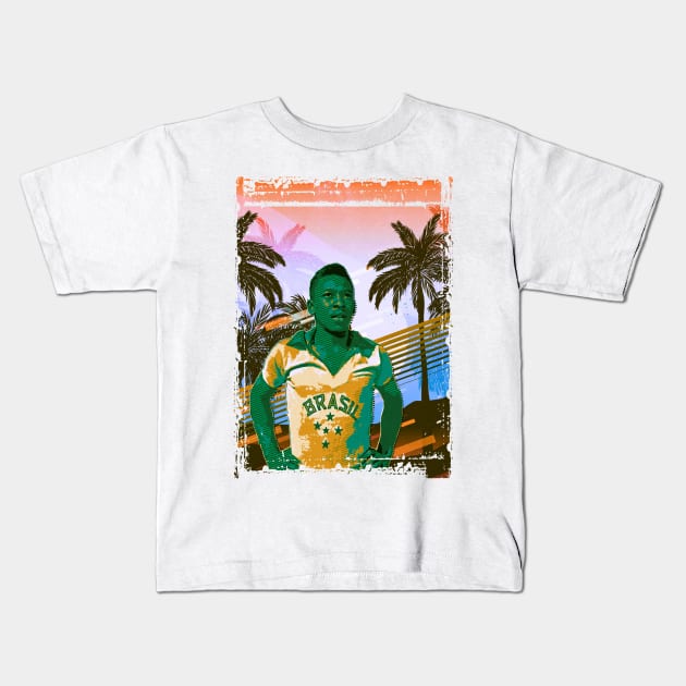 Pele retro art Kids T-Shirt by PrintstaBee